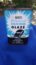 VINTAGE MONTGOMERY WARD  WARDS 1 PINT  CAR POLISH EMPTY METAL CAN 1961 picture