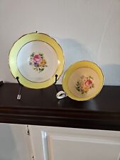 1950s Vintage English Bone China Radford Yellow Teacup and Saucer set, Charming. picture