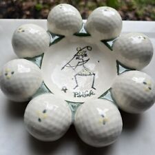 Vintage 1976 Holland Mold Golf Ball Ashtray PWGA Women’s Golf Signed By Artist picture