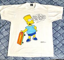 Vintage Bart Simpson The Simpsons T-Shirt Large 1989 Cartoon Single Stitch 80s picture