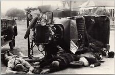MODERN PRINT 1950s RPPC Real Photo Postcard Car Crash / Street Scene - CA Plates picture