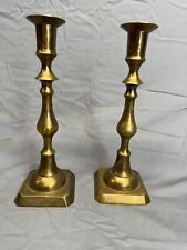 Beautiful Vintage Brass Candlestick Holders Pair  Of Heavy Candle Holders picture