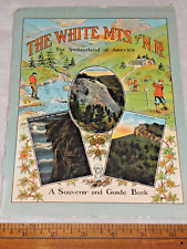 VTG 1930s White Mountains New Hampshire Souvenir Guide Book Color Travel Swiss picture