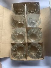 Set of 8 Arcoroc France Arctic Cut Hi-Ball Old Fashion Rocks Glass NOS picture