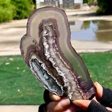 199G Natural super fluorite slab with pyrite Crystal stone specimens cure picture