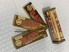 THREE PACKS of RAW ETHEREAL 1 1/4 Size Rolling Papers +79MM ROLLING MACHINE picture