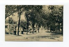 Marshfield Hills MA postcard, Main Street view, homes, squat stone columns picture