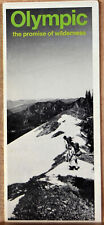 1975 Pamphlet Olympic National Park Port Angeles WA Folded Map Trails picture