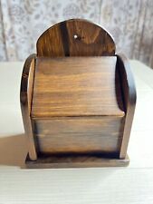 Vintage  Rustic Wooden Recipe Box Countertop Or Wall Hanging picture