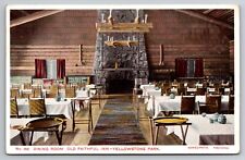 Dining Room Old Faithful Inn Yellowstone National Park No. 166 Haynes c1910 PC picture