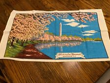 VINTAGE WASHINGTON MONUMENT PRINT ON FEED SACK MATERIAL - VIVID COLOR picture
