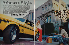 1971 Goodyear Tires Yellow Ford Mustang Mach 1 Blue AMC Gremlin Vintage Print Ad picture