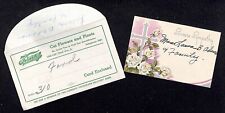 Kranz House of Flowers Great Falls, MT Delivery Card w/ Envelope c1940's-50's picture