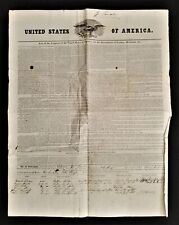 1850 antique SCHOONER GEORGE LINCOLN new orleans CREW LIST PAY large double side picture
