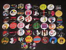 Assorted 80's New Wave Buttons /  Pins Set Of 50 picture