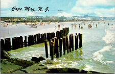 Vtg 1970s Bathers at the Beach Cape May New Jersey NJ Postcard picture