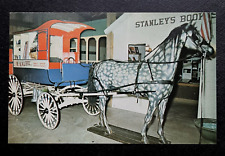 Vintage Postcard Time-Was Village Mendota IL Peddler Wagon HarnessMakers Horse picture