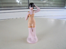 Vintage 1920's Germany Bisque Standing Bathing Beauty Figurine Yellow Suit & Cap picture