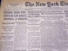 1938 AUGUST 27 NEW YORK TIMES - WEINBERG, ENDING STORY, DENIES SCHULTZ - NT 701 picture