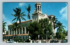 Palm Beach FL, St Edwards Catholic Church, Florida Vintage Postcard picture