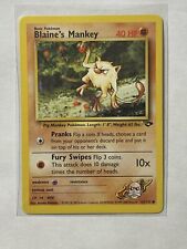 Blaine's Mankey Near mint English  63/132  Gym Challenge picture