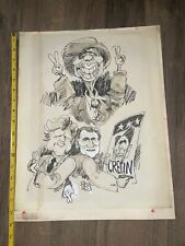 Political Cartoon Jimmy Carter Edward Kennedy Ronald Reagan Vintage picture