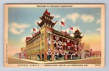 Chicago IL-Illinois, Chinese Temple, Cermak Road, Antique Vintage Postcard picture