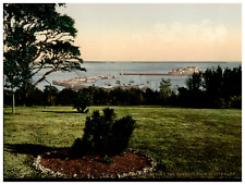 England. Channel Islands. Guernsey. The Harbour from Castle Cary. Vintage pho picture