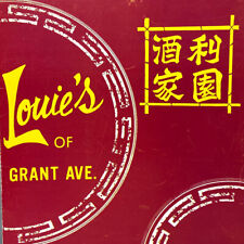 1960s Louie's Chinese Restaurant Menu Grant Avenue San Francisco California picture