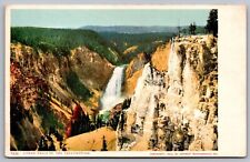 Lower Falls Yellowstone National Park Wyoming Forest Waterfall Mountain Postcard picture