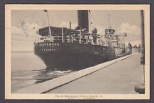 Pier at Morrisburg Ontario Canada postcard 1943 picture