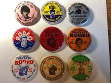 9 Vintage Tri State Rodeo Buttons Pinbacks Ft. Madison 70s/80s picture