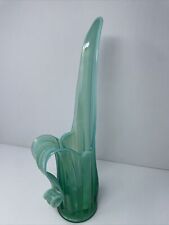 Vintage LE Smith Peacock Swung Pitcher Ewer Vase 18