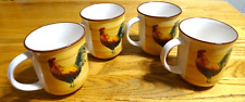 Oneida Casual Settings Morning Rooster Coffee Mugs Set Of 4 Never Used picture
