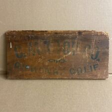 Rare: Vintage c. 1960's C.M. OTOY Co. Wood Advertising Crate Side Sign Armona CA picture