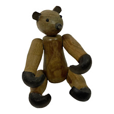 Wood Bear Jointed Articulated Hanging Japan Teak 5.5