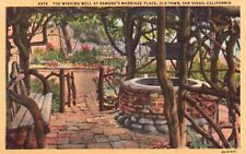 Postcard CA Old Town San Diego Wishing Well Ramonas Place Linen Vintage PC G3230 picture