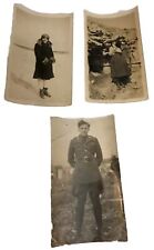 Lot of 3 Antique/Vintage Photos Women in front of Cave/Mine Shaft Military More picture
