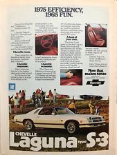 Vintage 1975 Chevrolet Laguna S-3 original color ad picture