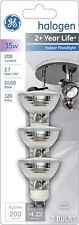 GE 61142 3 Pack 35 Watt MR16 Indoor Quartz Halogen Floodlight Bulbs picture
