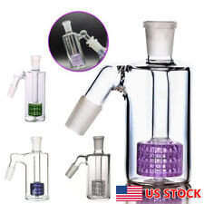 45 ° 14mm Ash Catcher 45 Degree Glass Water Bong Thick Pyrex Glass Fitter USA picture