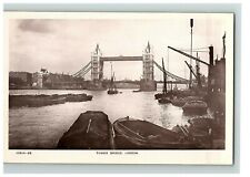 Tower Bridge London Rppc Postcard Uk Vtg Photo Real England Ships Boats 10514-26 picture