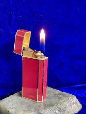 Cartier Lighter Pentagon Red Lacquer Full Working Mint Condition 1 Year Warranty picture
