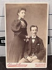 c1880 Romantic Man Woman Couple Edmund Geering Aberdeen Cabinet Card picture