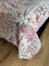 Vintage Pottery Barn Patchwork Quilt Carolina Rose Paisley Full/Queen Reversible picture