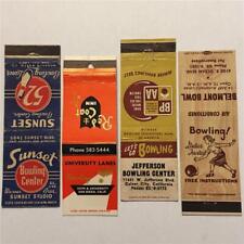 Vtg CA Bowling MATCHBOOK COVER Lot 4 Sunset Center Warner Bros Mid Century 50’s picture