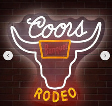 🍻Coors RODEO Neon/LED Sign-Great 4 Mancave/Bar Limited Quantities Avai. 10 Sold picture