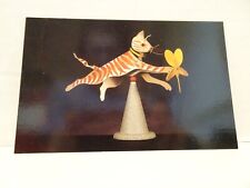 Vintage Postcard Leaping Cat Jeff Crewe Jane Corbus 1993 Sculpture Unposted picture