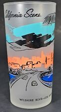 VTG California Scenes Frosted Tumbler Glass Wilshire Blvd-Los Angeles picture