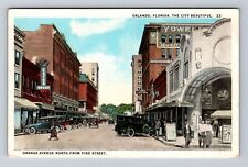 Orlando FL-Florida, Orange Avenue North from Pine Street Vintage Postcard picture